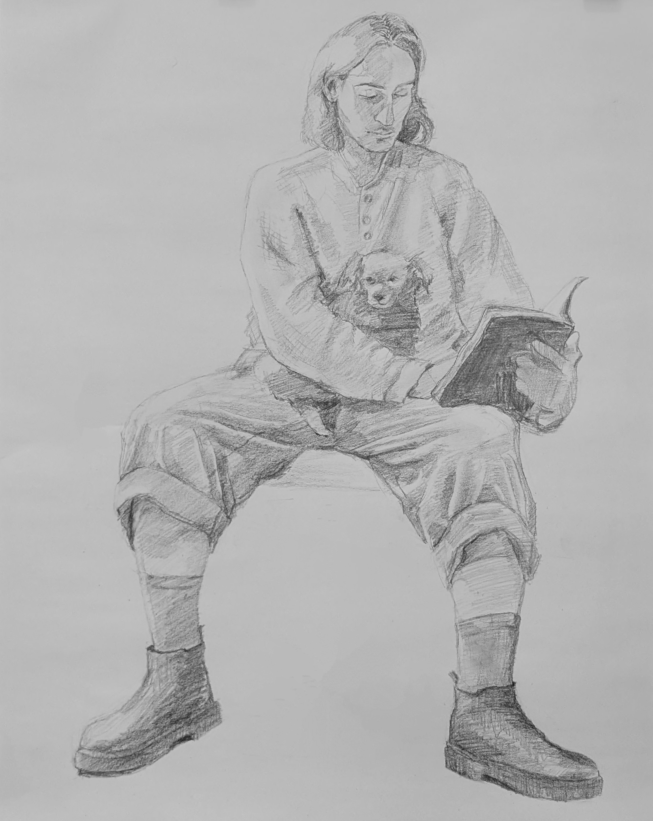 graphite extended figure drawing